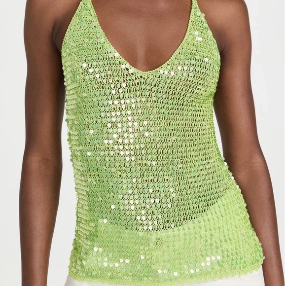 Retrofete Molly Sequin Crotchet Top - Picture 8 of 10